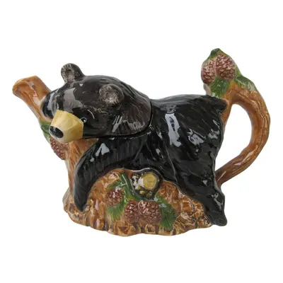 Blue Sky Ceramic Black Bear Teapot