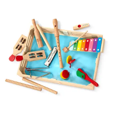 Melissa & Doug Deluxe Band Set with Wooden Musical Instruments & Storage Case