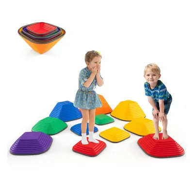 11 Pcs Stepping Stone Kids Indoor/Outdoor Toddler Balance Blocks