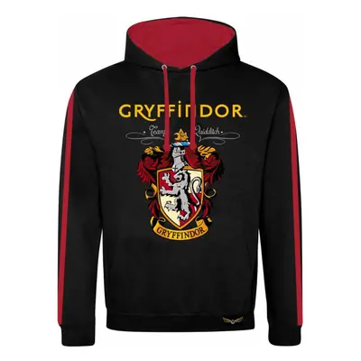 (XL, Black/Red) Harry Potter Unisex Adult Property of Gryffindor Contrast Hoodie