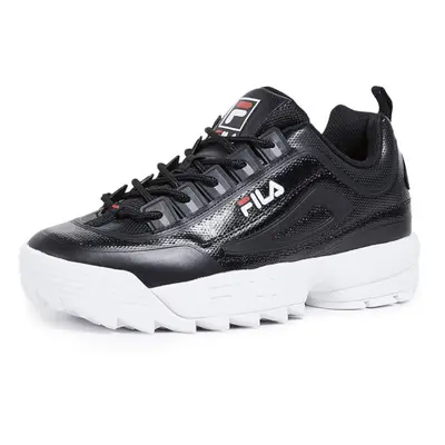 Fila Men's Disruptor II No-Sew Sneakers Black/Red/White 8.5