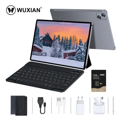 (Grey) WUXIAN V7 Tablet 4+64GB SIM Card+SD Card, Office Learning Entertainment Tablets PC