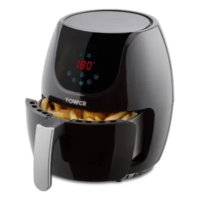 Tower T17067 Vortx Black Digital Portable Air Fryer, 4L 1400W