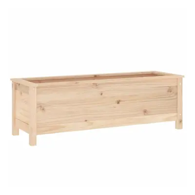 (natural pine, 119.5 x x cm) vidaXL Garden Raised Bed Outdoor Wooden Planter Pot Flower Bed Soli