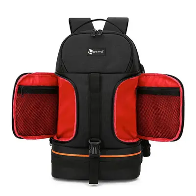 (Red) Video Waterproof Camera Shoulders Backpack w Reflector Stripe fit 15.6 inch Latptop Shockp