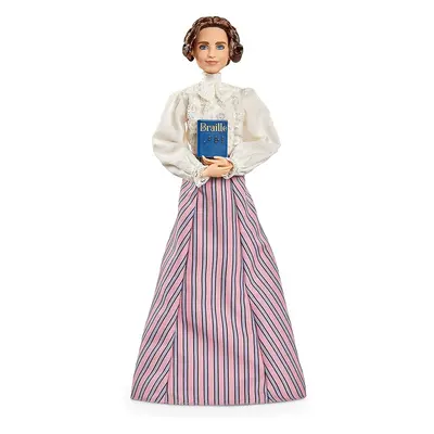 Barbie Inspiring Women Helen Keller Doll 12-inch Wearing Blouse and Skirt with Doll Stand & Cert