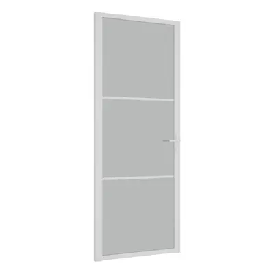 (White and transparent, x 201.5 cm (W x H)) vidaXL Interior Door ESG Glass and Aluminium Bedroom