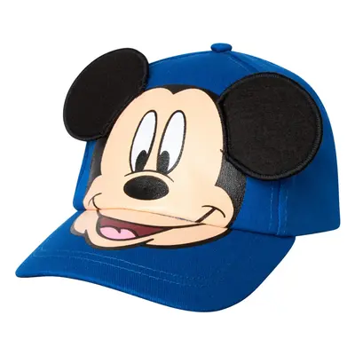 Disney Boys' Mickey Mouse Baseball Cap - 3D Ears Curved Brim Strap Bac