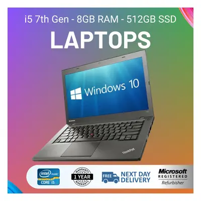 Budget Intel i5 7th Gen Laptop With Windows 8GB Memory 512GB SSD Wifi *USED*