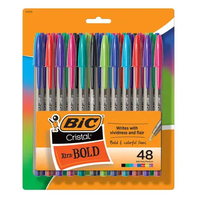 BIC Cristal Xtra Bold Fashion Ballpoint Pack NEW ASSORTED COLORS