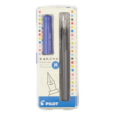 PILOT Kakuno Fountain Pen Grey/Blue Barrel Medium Nib (90133)