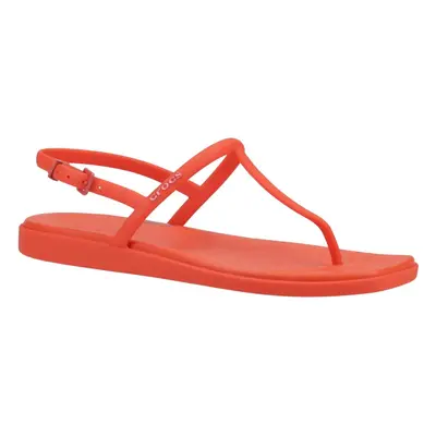 (Red, (Adults')) Crocs Miami Thong Flip TPU Women's Lava Sandals