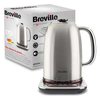 (Brushed Stainless Steel) Temperature Select Electric Kettle | 1.7 Litre | 3kW Fast Boiling | Sm