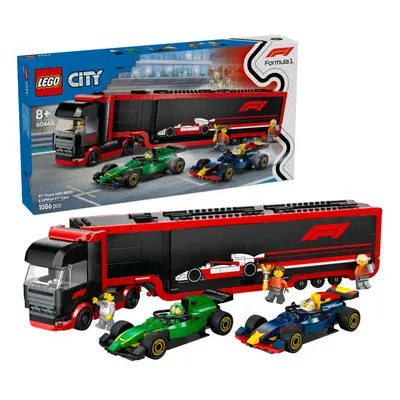 LEGO City F1 Truck with RB20 & AMR24 F1 Cars Age 8+ 1086pcs