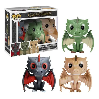 Game of Thrones 10cm Pop! Vinyl - Drogon Rhaegal & Viserion 3-Pack