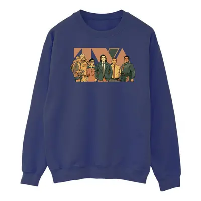 (5XL, Navy Blue) Marvel Mens Loki TVA Group Sweatshirt