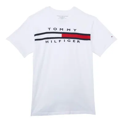 Tommy Hilfiger Boys' Short Sleeve Flag Crew Neck T-Shirt Legacy White