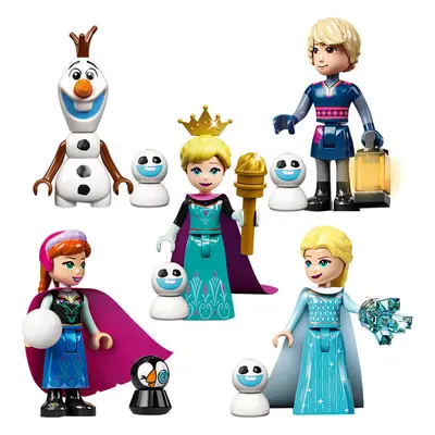 5 Pcs Frozen Elsa Anna Series Assembled Building Block Toys Figures Model Toy Kid Girls Gift