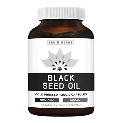 Black Seed Oil Softgel Capsules (Non-GMO & Vegetarian) Made from Cold Pressed Nigella Sativa Pro