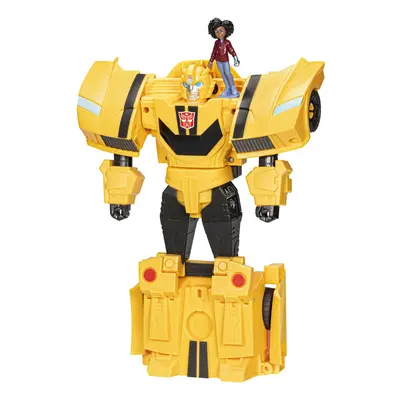 Transformers Toys EarthSpark Spin Changer Bumblebee 8-Inch Action Figu