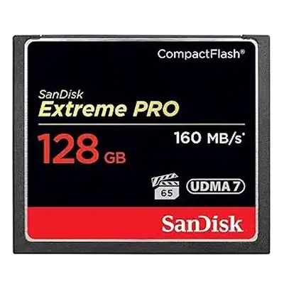 Sandisk Extreme Pro CompactFlash (Read 160mb/s, Write150mb/s, 128GB) (SDCFXPS-128G-X46)