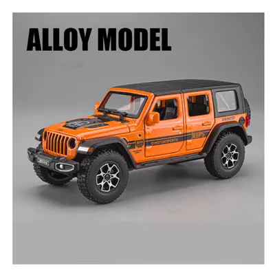 (Orange) 1:30 Jeeps Wrangler Rubicon Alloy Car Model Diecasts Metal Off-road Vehicles Car Model 