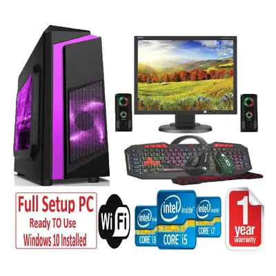 Fast Gaming PC Bundle+Speakers-i5 16GB RAM 1TB GTX1050TI 4GB F3 PURPLE