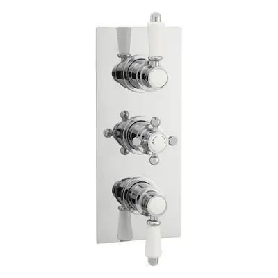 Traditional Concealed Triple Thermostatic Shower Valve (2 Outlets) - Chrome - Balterley