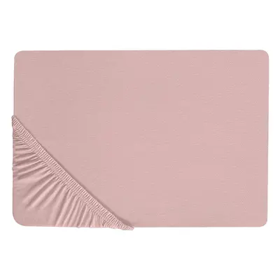 Fitted Sheet HOFUF Cotton 200x200 cm Pink