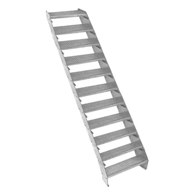 Metal Staircase Section Adjustable Height Galvanised Steel Steps 60cm / 600mm