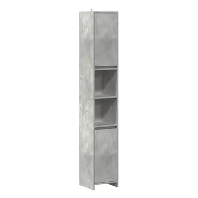 vidaXL Bathroom Cabinet Concrete Grey 30x30x183.5 cm Engineered Wood