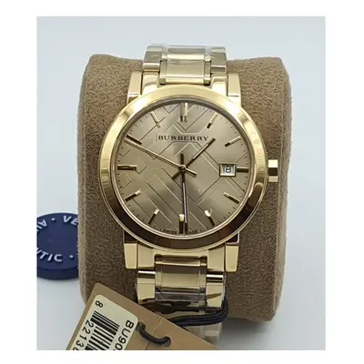 BURBERRY BU9033 UNISEX WATCH GOLD BRACELET GOLD DIAL GOLD CASE