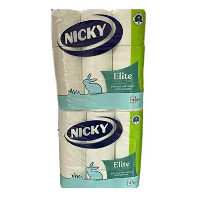 36 Toilet Loo Rolls ply White Quilted Luxury Toilet Loo Roll Paper Enriched Lotion & Fragrance