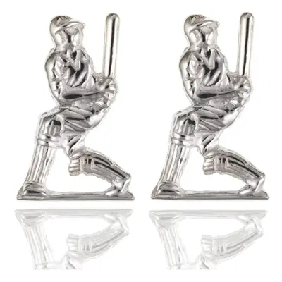 925 Sterling Silver Cricketer Cufflinks.