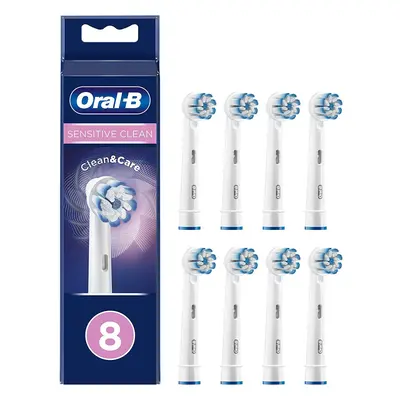 Oral-B Sensitive Clean Replacement Brush Heads x Original Refill for Electric Toothbrush, White,