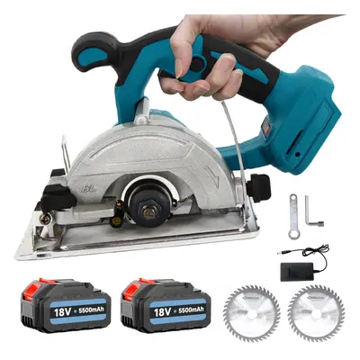 Cordless Brushless Circular Saw +2Blade+5.5A 2Battery-MakitaCompatible