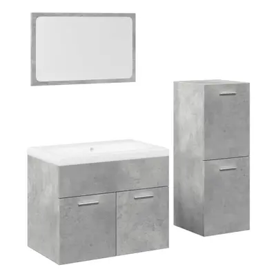 (60 x 38.5 x cm) vidaXL Bathroom Furniture Set Piece Cabinet Concrete Grey Engineered Wood