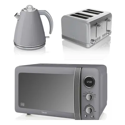 Swan Retro - Digital 20L Microwave, 1.5L JUG Kettle & Slice Toaster