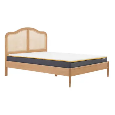 Rattan King Size Bed Frame Birlea Leonie 150cm 5FT Oak Bedstead