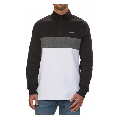 Calvin Klein Mens Mid-Weight Quarter Zip Pullover (Black Medium)