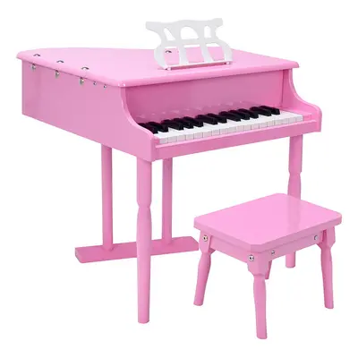 Goplus 30-Key Classical Kids Piano Mini Grand Piano Wooden Learn-to-Play Musical Instrument Toy 