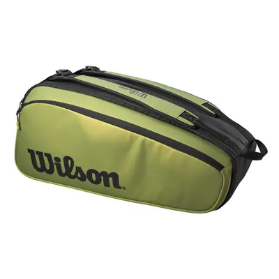 WILSON Blade V8 Super Tour Tennis Racket Bag - Green/Black Holds up t