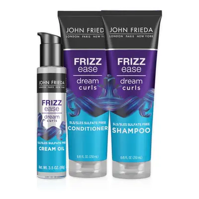 John Frieda Anti Frizz Hair Care Set Frizz Ease Dream Curls Shampoo a