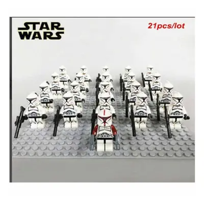 (21Pcs-A) 21Pcs Star Wars Clone Troopers Empire Storm Trooper Minifigures Kids Toys Fit Lego