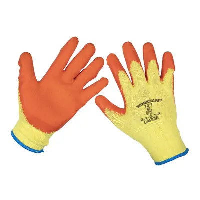 Sealey Worksafe® Super Grip Knitted Gloves with Latex Palm, Large - Pack of Pairs 9121L/B120