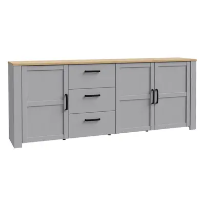 Bohol Large Sideboard in Riviera Oak/Grey Oak