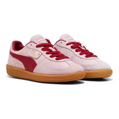 (Pink, (Adults')) Puma Palermo Leather Rose/Dark Crimson Trainers