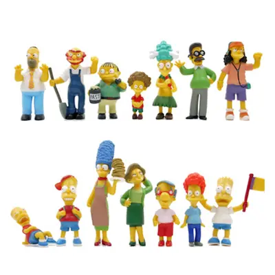 14pcs Simpsons Family Figure Toy Model