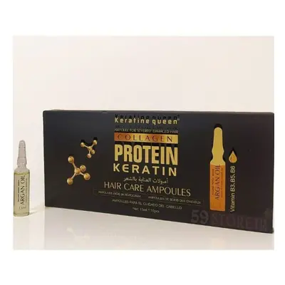 Keratine Queen Collagen Protein Keratin Hair Care Ampoules 13ml X | Intensive Repair, Strengthen