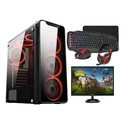 (6 Fans Red Case, GTX1050TI) Gaming PC Full Set Up-i5 16GB RAM 1TB Graphic Card